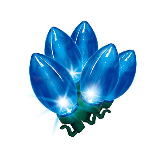 Holiday Time 25 Ultra Bright LED Blue C9 Lights Holiday Time 25 Ultra Bright LED Blue C9 Lights