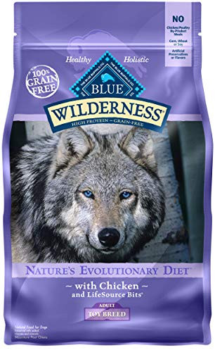 Blue Buffalo Wilderness High Protein Natural Adult Toy Breed Dry Dog Food Chicken 4lb