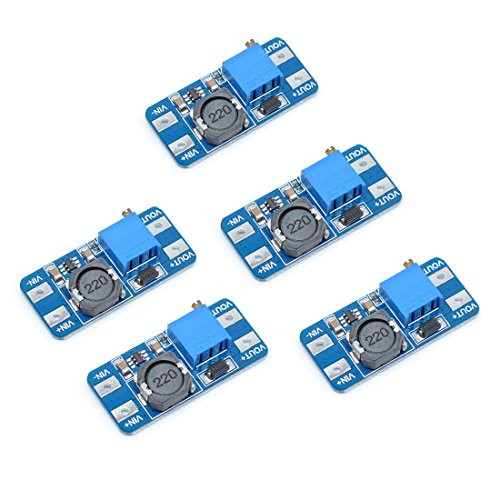 Oiyagai 5pcs MT3608 DCDC Step Up Power Apply Module Booster 2A Power Module for Arduino