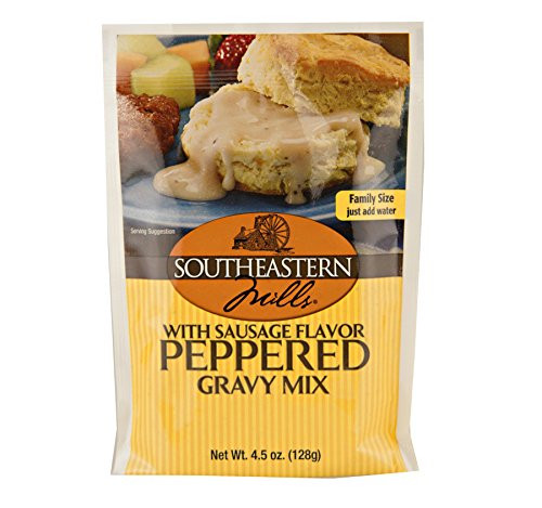 Southeastern Mills Old Fashioned Peppered Gravy Mix w Sausage Flavor 45 Oz Package Pack of 4