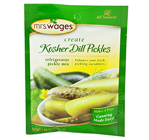 Mrs Wages Refrigerator Kosher Dill Pickle Seasoning Mix 194 Oz Pouch Case of 12