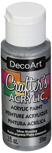 DecoArt Crafters Acrylic Paint 2Ounce Silver Morning