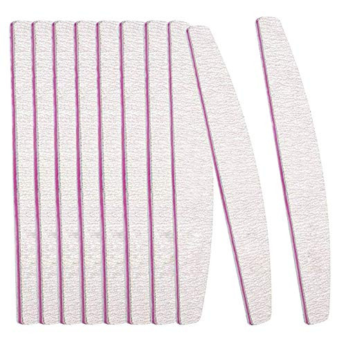 10PCS Professional Nail Files Double Sided Emery Board 100180 Grit Washable Nail Files Fingernail Buffering Files Manicure Tools Kit for Home and Salon Use