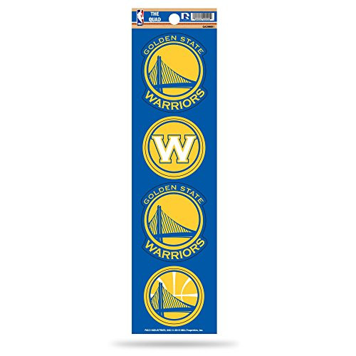Rico Industries QAD96001 NBA Golden State Warriors Die Cut 4Piece The Quad Sticker SheetYellow575 x 775