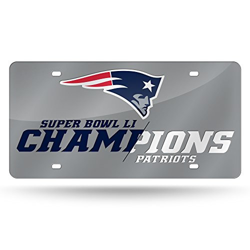 NFL New England Patriots Super Bowl LI Champs Silver Laser Tag