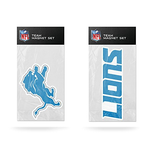 NFL Rico Industries 2Pack Die Cut Team Logo Magnet Set Detroit Lions