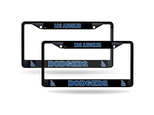 Rico Los Angeles Dodgers MLB 12x6 Black Metal Set of 2 License Plate Frames Rico Los Angeles Dodgers MLB 12x6 Black Metal Set of 2 License Plate Frames