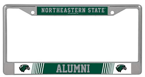 Rico Northeastern State Riverhawks Alumni Metal License Plate Chrome Frame