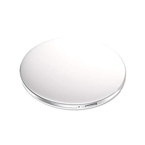 LED Lighted Travel Makeup Mirror Portable Foldable Travel Compact Vanity Mirror Illuminated Folding Mirror 1X 3X Magnification Folding Travel Mirror with Daylight LED White