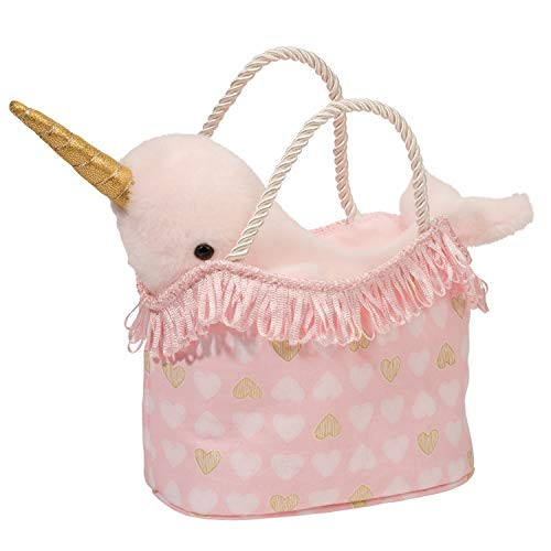 Douglas Heart of Gold Sassy Sak with Rose Narwhal Plush Stuffed Animal