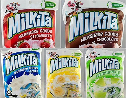 Milkita 5 Flavor Variety Pack  Vanilla Milk Banana Strawberry Chocolate Melon