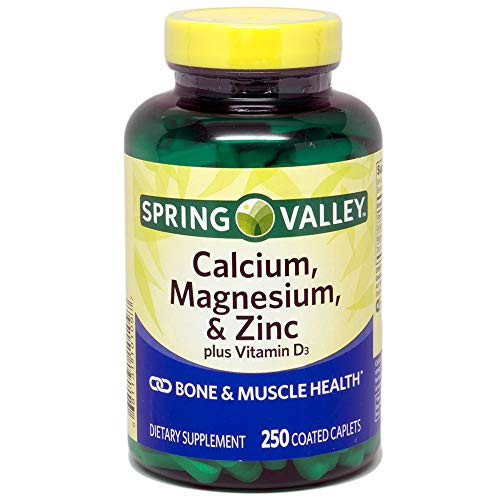 Spring Valley  Calcium Magnesium and Zinc Plus Vitamin D3 250 Coated Caplets