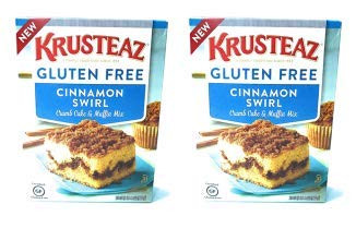 Krusteaz Gluten Free Cinnamon Swirl Crumb Cake  Muffin Mix 20oz Pack of 2
