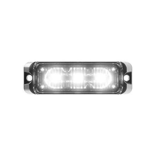 Abrams Flex Series White 9W  3 LED Emergency Vehicle Truck LED Grille Light Head Surface Mount Strobe Warning Light