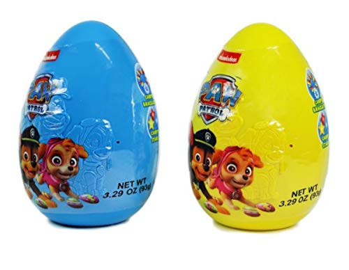 Blue and Yellow Paw Patrol Jumbo Easter Eggs with Candy Pack of 2
