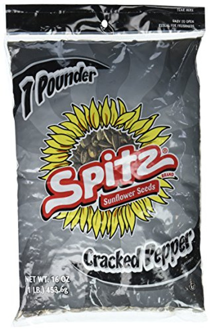 Spitz Cracked Pepper Flavor Sunflower Seeds 1 Pound Bag Spitz Cracked Pepper Flavor Sunflower Seeds 1 Pound Bag