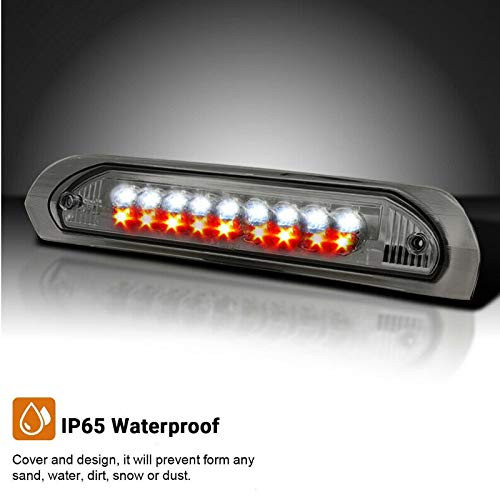 High Mount Waterproof Dual Row LED 3rd Third Tail Rear Brake Light Cargo Lamp Replacement For 20022009 Dodge Ram 1500 2500 3500 Smoke Lens