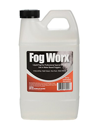 FogWorx Fog Juice  1 Half Gallon of Organic Fog Fluid 64 oz  Medium Density High Output Long Lasting Fog Machine Fluid