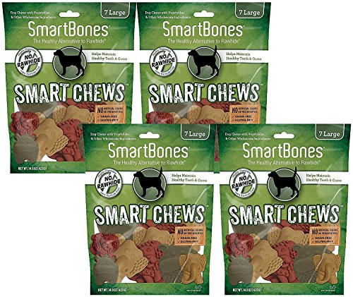 SmartBones Smart Chews Safari Chews for Dogs RawhideFree Large 28 Pieces