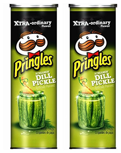 Pringles Screamin Dill Pickle Potato Crisps 55 oz 2 Pack
