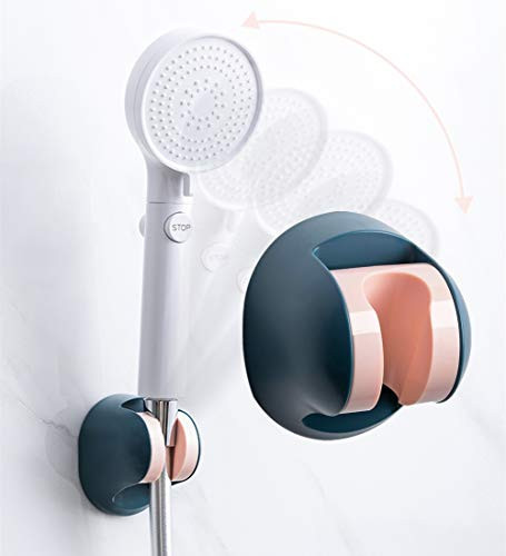 Shower Head Holder Adjustable Handheld Shower Head Bracket Hanger for Bathroom Adhesive Wall Mount Showerhead Adapter