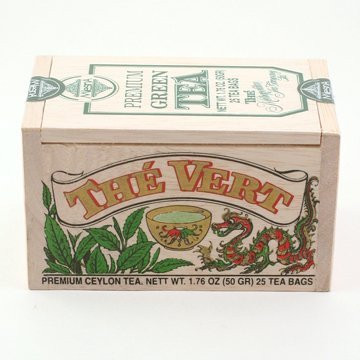 The Metropolitan Tea Company Green Tea 25 Teabags in Wood Box