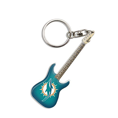 Woodrow Guitar by The Sports Vault NFL Miami Dolphins Guitar Keychain