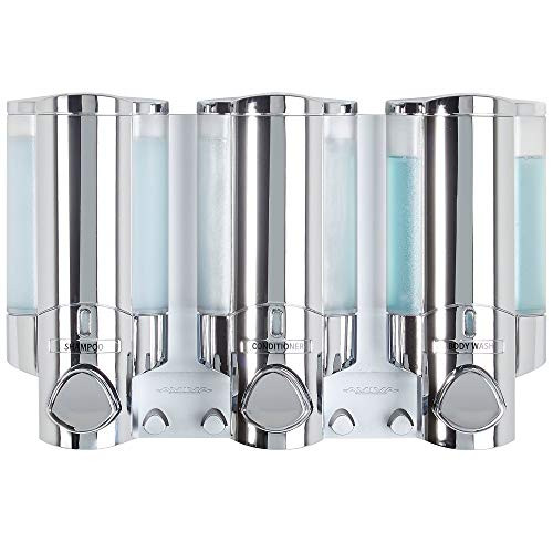 Better Living Products 76345 AVIVA Three Chamber Dispenser Chrome Better Living Products 76345 AVIVA Three Chamber Dispenser Chrome