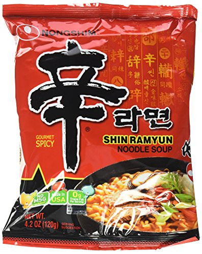 Nongshim Shin Ramyun Noodle Soup Gourmet Spicy 42 Ounce Pack of 16