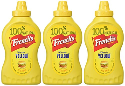 Frenchs Classic Yellow Squeeze Bottle Mustard 14 Oz pack of 3