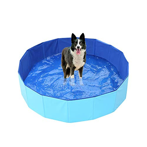 Foldable Collapsible Dog Pet Bathing ?Dog Pool Foldable Dog Pet Bath Pool Collapsible Dog Pet Pool Bathing Tub Kiddie Pool for Dogs Cats and Kids