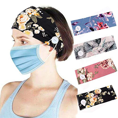 4pcs Button Headbands Set Non Slip Elastic Headbands with Button Hair accessories for Women Men Moisture Wicking Sweatband Sports Head Wrap for Yoga Sports Outdoor Activities 4pcs Button Headbands Set Non Slip Elastic Headbands with Button Hair accessories for Women Men Moisture Wicking Sweatband Sports Head Wrap for Yoga Sports Outdoor Activities