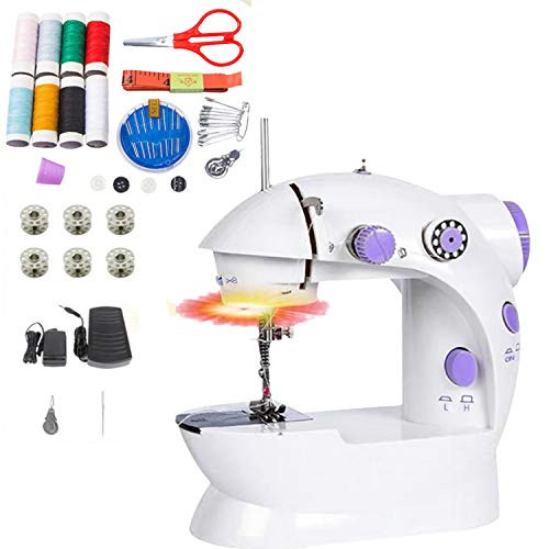 Sewing Machine Mini SizeSmall and Portable Electric Crafting Mending Machine 2Speed Double Thread with Foot Pedal for Household Travel Beginner 45Pcs Kit Sewing Machine Mini SizeSmall and Portable Electric Crafting Mending Machine 2Speed Double Thread with Foot Pedal for Household Travel Beginner 45Pcs Kit