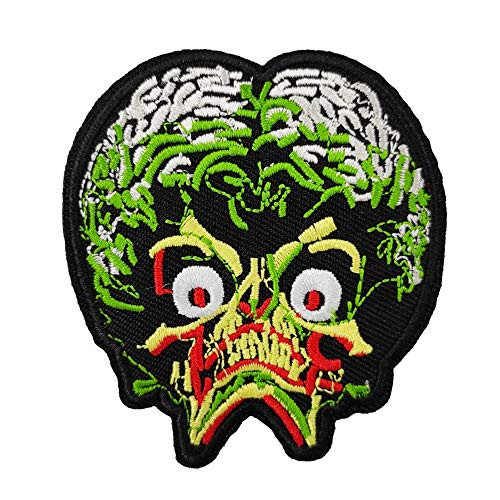 275 Mars Attacks Martian Head Embroidered Iron on Patch Horror 275 Mars Attacks Martian Head Embroidered Iron on Patch Horror
