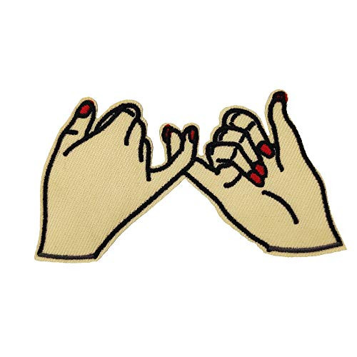 Pinky Swear Embroidered Iron On Patch