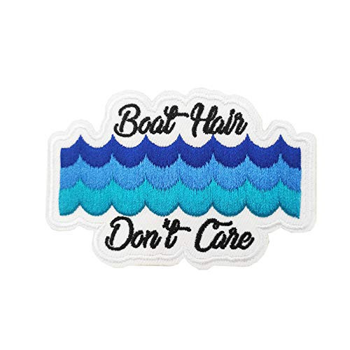 Boat Hair Dont Care Hats DIY Iron on Patch