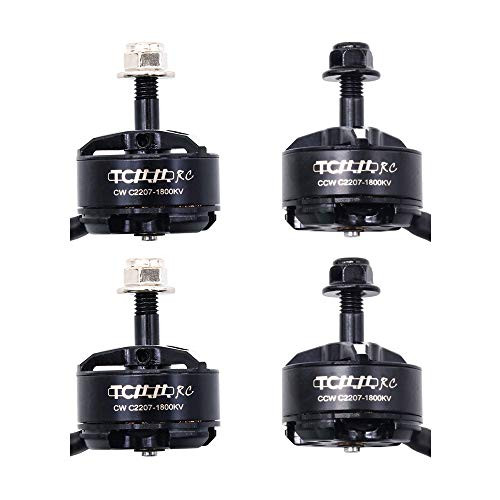 TCMMRC 4pcs 2207 1800KV Brushless Motor 56 Inch 36s M5 QAV FPV Racing Drone Quadcopter with NSK High Speed Bearings 52H UltraHigh Magnetic Steel Super Heat Dissipation Support 4S