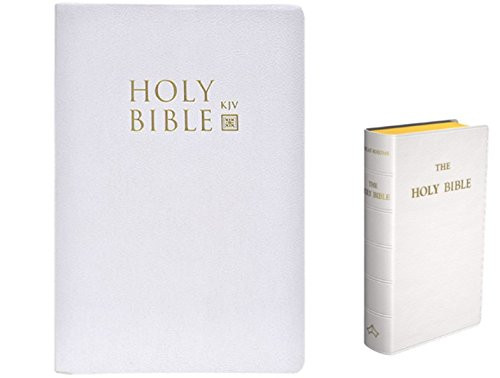 Holy New Standard Bible King James Version Leatherette Covers Soft-Cover Set of 2 plus Pocket Travel size White