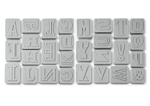 Fred LETTER PRESSED Type-Style Cookie Cutter/Stampers, Set of 28