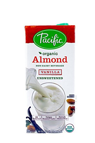 Pacific Beverages Unsweetened Almond Vanilla Gluten Free 32ounces Pack of6