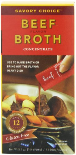 Savory Choice Liquid Beef Broth Concentrate 51Ounce Boxes Pack of 4
