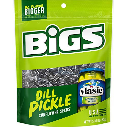 BIGS Vlasic Dill Pickle Sunflower Seeds 535Ounce Bags Pack of 12 BIGS Vlasic Dill Pickle Sunflower Seeds 535Ounce Bags Pack of 12