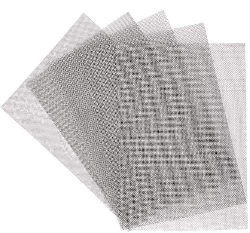 KONIBN 5pcs Stainless Steel Woven Wire 20 Mesh  A4 12x830x21cm Metal Mesh Sheet 1mm Hole Great for Air Ventilation
