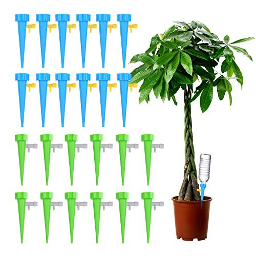 Plant Self Watering Spikes Vacation Automatic Plant Waterer Drip Irrigation Slow Release Device Potted Plants Watering Tool with Slow Release Switch Control Valve Care Your Plants and Flowers (24pcs) Plant Self Watering Spikes Vacation Automatic Plant Waterer Drip Irrigation Slow Release Device Potted Plants Watering Tool with Slow Release Switch Control Valve Care Your Plants and Flowers (24pcs)