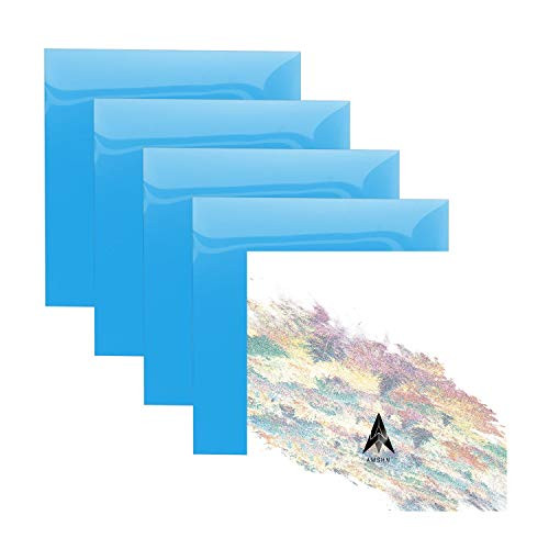 Heat Transfer Vinyl Blue Sheets HTV Vinyl Bundle Iron on for T Shirts Fabric Clothing  12 x 12 for Cricut Silhouette Cameo and Other Cutter Machines  4 Pcs