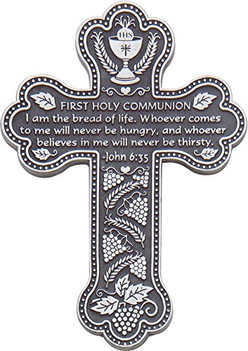 Cathedral Art PMC112 First Holy Communion Message Cross with Space for Engraving on Back, 5-1/2-Inch