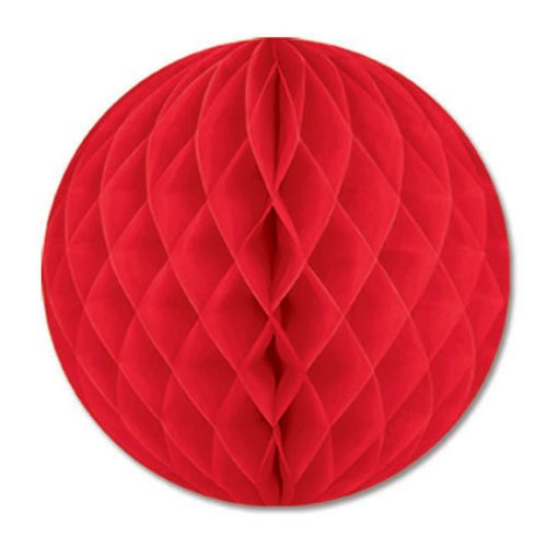 Beistle 55619-R Tissue Balls, 19-Inch, Red, 12-Pack