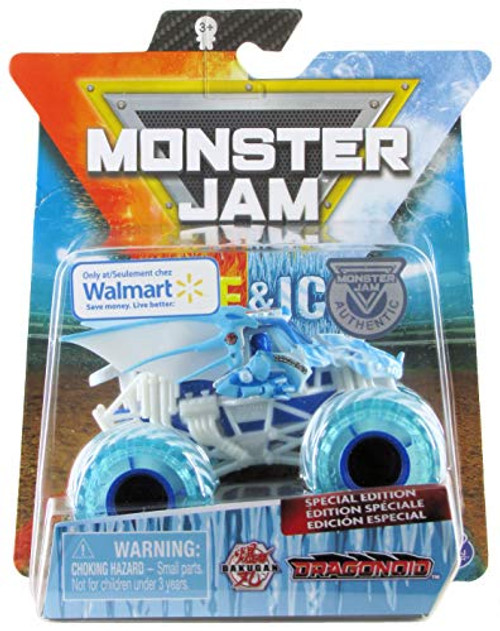 Monster Jam 2020 Fire  Ice Exclusive Dragonoid Ice 164 Scale Diecast by Spin Master