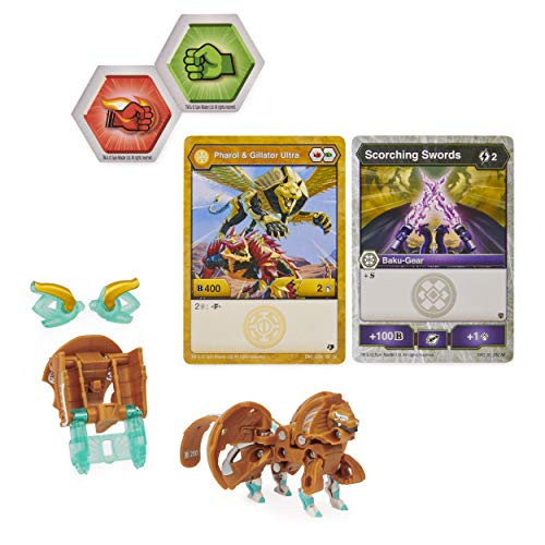 Bakugan Ultra Fused Pharol x Gillator with Transforming BakuGear Armored Alliance 3inch Tall Collectible Action Figure