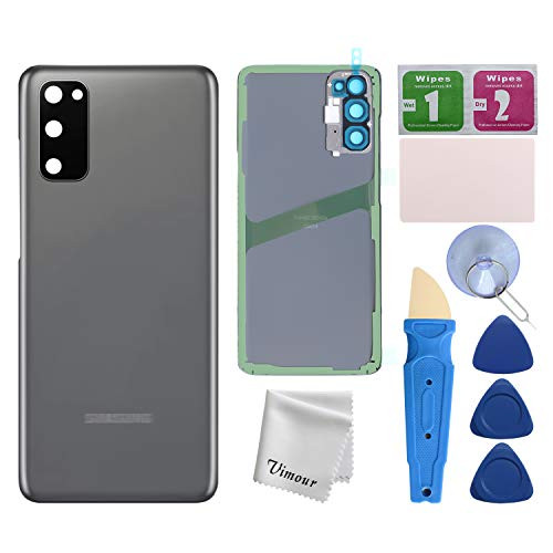 Vimour Back Cover Glass Replacement for Samsung Galaxy S20 G981U All Carriers with PreInstalled Camera Lens All The Adhesive and Professional Repair Tool Kits Cosmic Gray